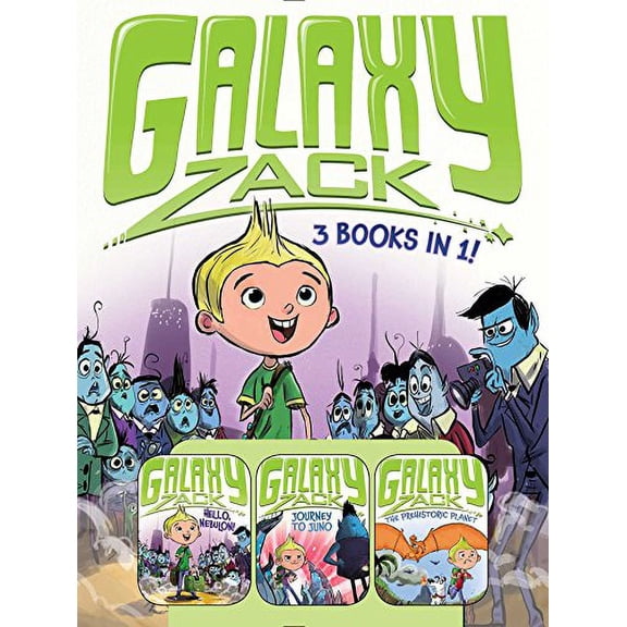 Pre-Owned Galaxy Zack 3 Books in 1!: Hello, Nebulon!; Journey to Juno; The Prehistoric Planet (Paperback) 1481456415 9781481456418