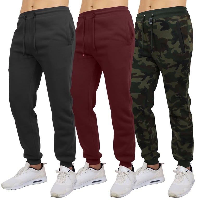 Galaxy by Harvic Mens Fleece Jogger Sweatpants, Slim Fit, Elastic