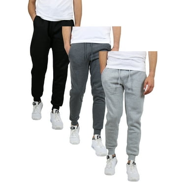 Galaxy by Harvic 3-Pack Mens Slim Fit Fleece Jogger Sweatpants (S-2XL)