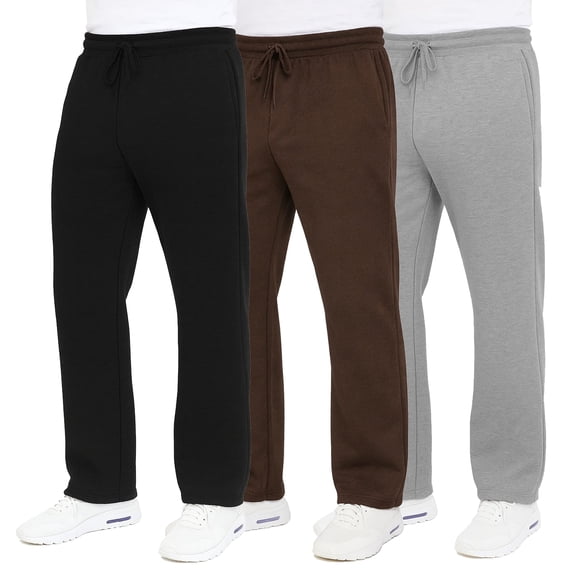 Galaxy by Harvic 3-Pack Mens Slim Fit Fleece Jogger Sweatpants (S-2XL)
