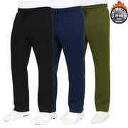 GALAXY BY HARVIC 3-Pack Mens Slim Fit Fleece Jogger Sweatpants (S-2XL)