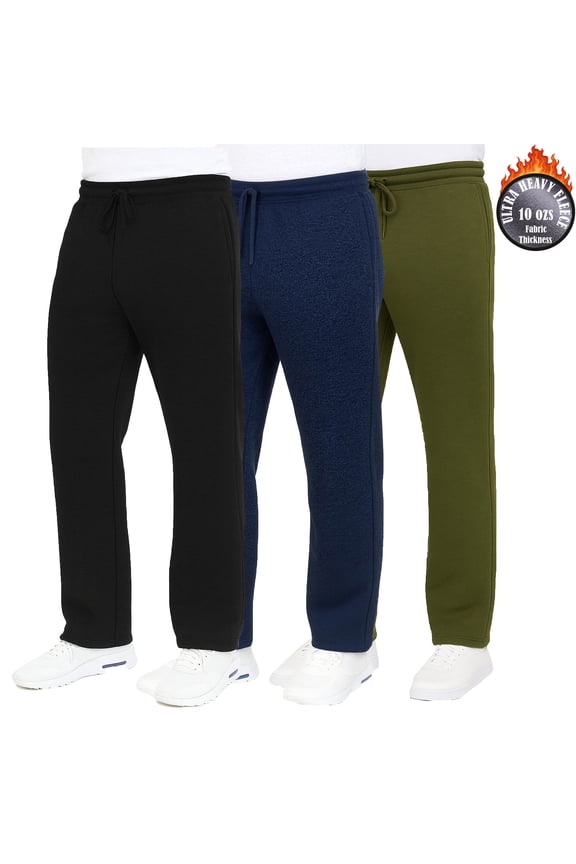 3-Pack Mens Slim Fit Fleece Jogger Sweatpants (S-2XL)
