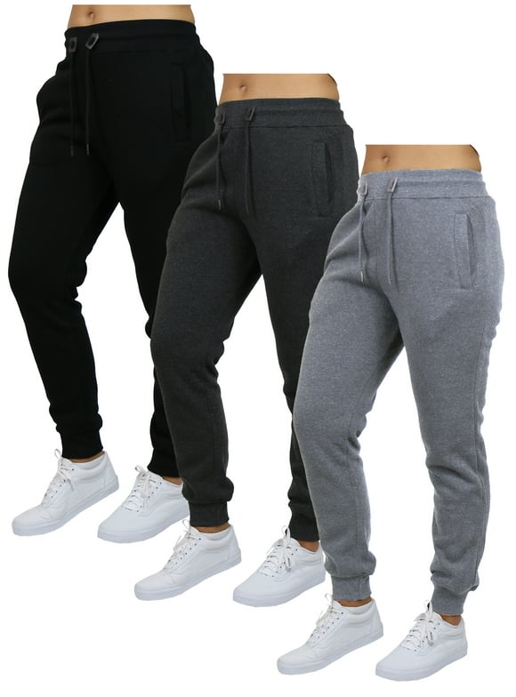 Galaxy by Harvic 3-Pack Women's Loose Fit Fleece Jogger Sweatpants (S-5XL)