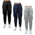 thumbnail image 1 of Galaxy by Harvic 3-Pack Women's Loose Fit Fleece Jogger Sweatpants (S-5XL), 1 of 6