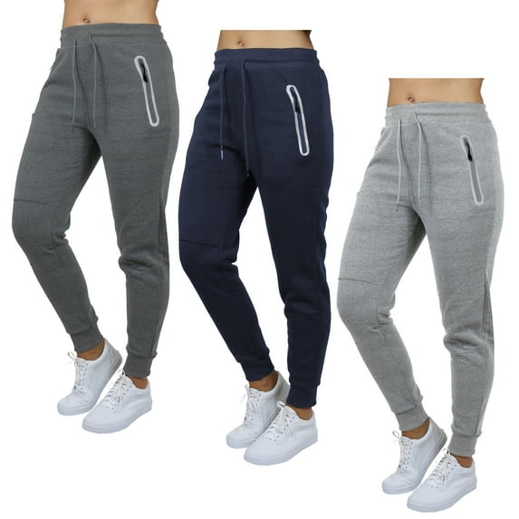Galaxy by Harvic 3-Pack Women's Loose Fit Fleece Jogger Sweatpants (S-5XL)