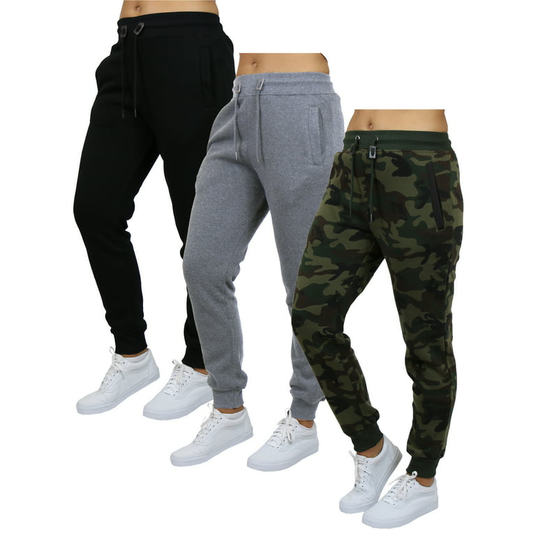 Galaxy by Harvic 3-Pack Women's Loose Fit Fleece Jogger Sweatpants (S-5XL)  