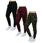 GALAXY BY HARVIC 3-Pack Women's Loose Fit Fleece Jogger Sweatpants (S-5XL)