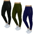thumbnail image 1 of Galaxy by Harvic 3-Pack Women's Loose Fit Fleece Jogger Sweatpants (S-5XL), 1 of 5