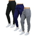 thumbnail image 1 of Galaxy by Harvic 3-Pack Women's Loose Fit Fleece Jogger Sweatpants (S-5XL), 1 of 5
