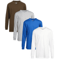 thumbnail image 1 of Galaxy by Harvic Boys Long Sleeve Shirts - 4 Pack Basic Pullover V Neck Shirts for Boys (S-XL), 1 of 7