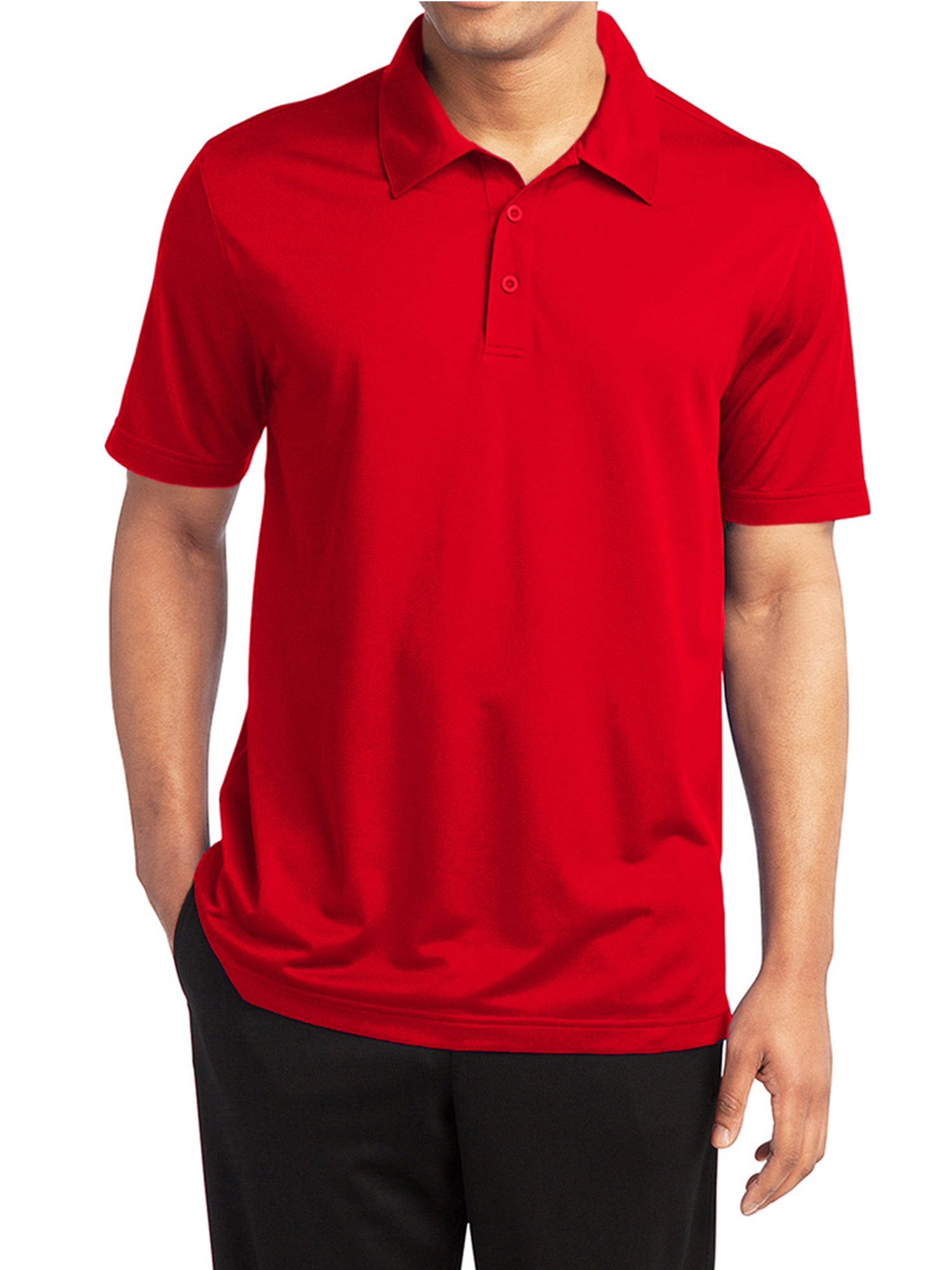 Galaxy by Harvic Men s Moisture Wicking Dry Fit Polo Shirt with Stretch Knit and Side Slits Walmart