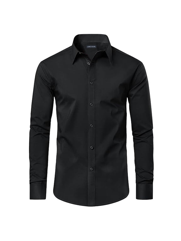 Men's Long Sleeve Casual Dress Shirt (Sizes, S-2XL)