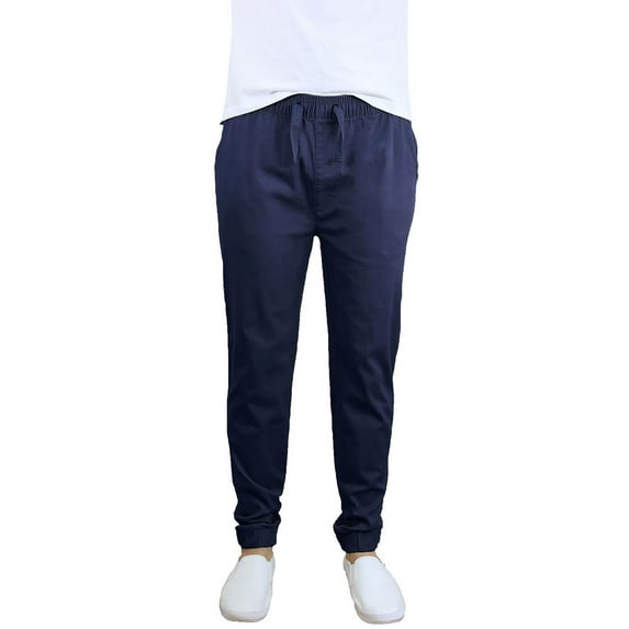 Galaxy by Harvic Mens Drawstring Hem Cotton Jogger Pants