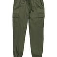 thumbnail image 1 of Galaxy Mens Cargo Twill Casual Jogger Pants, Green, Large, 1 of 3