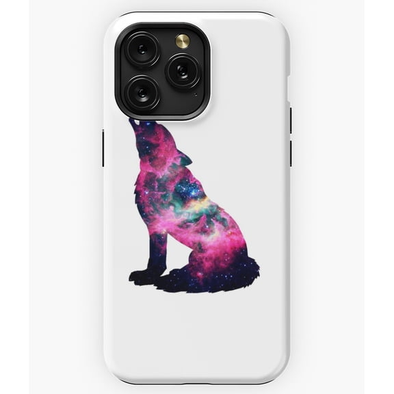 Galaxy in a Wolf Cosmic Animal Spirit G5442 Phone Case for iPhone17 16 15 14 13 12 11 Pro Max