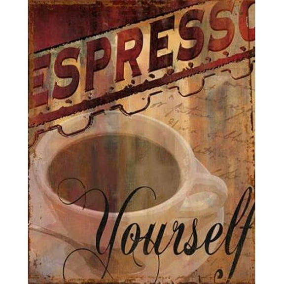 Galaxy of Graphics PDX12156SMALL Espresso Yourself Poster Print by Kelly Donovan, 8 x 10 - Small
