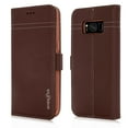 thumbnail image 1 of Galaxy s8 Case, Mignova Galaxy S8 Wallet Case Genuine Premium Leather Case (Magnetic Closure) (Card Holder) with Stand Flip for Samsung Galaxy S8 Galaxy S8 2017 Release (Brown), 1 of 6