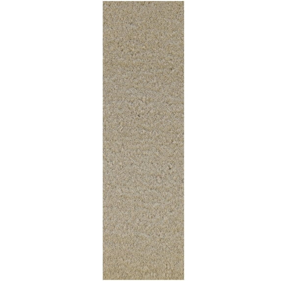 Galaxy way Rubber Marine Backing Solid Color Runner Beige - 4' x 48' Area Rug