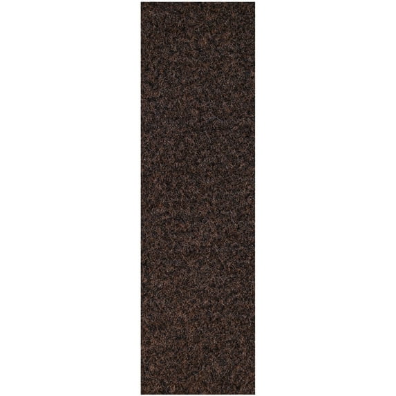 Galaxy way Rubber Marine Backing Solid Color Runner Chocolate - 2' x 22' Rug