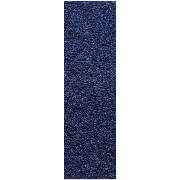 Galaxy way Rubber Marine Backing Solid Color Runner Navy - 3' x 5' Area Rug