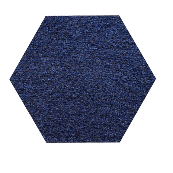 Galaxy way solid color area rugs with Rubber Marine Backing for Patio, Porch, Deck, Boat, Basement or Garage with Premium Bound Polyester Edges Navy 6' Hexagon