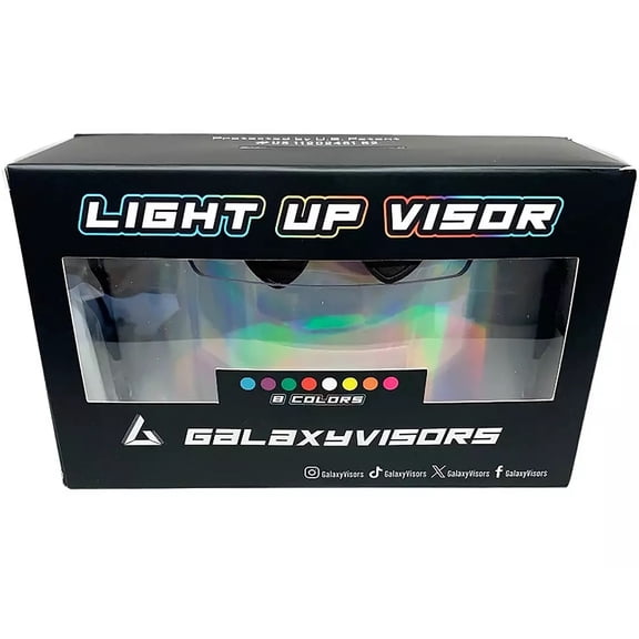 GalaxyVisors LED Football Visor  Rechargeable Light-Up Visor
