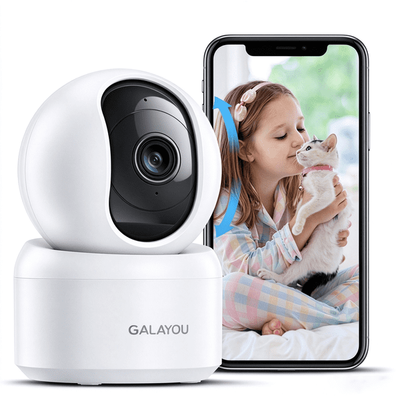 Galayou 2K Indoor Security Camera for Home with Wireless WiFi, Monitor for Baby/Nanny/Pet/Dog, 360 Motion Detection, Two Way Audio