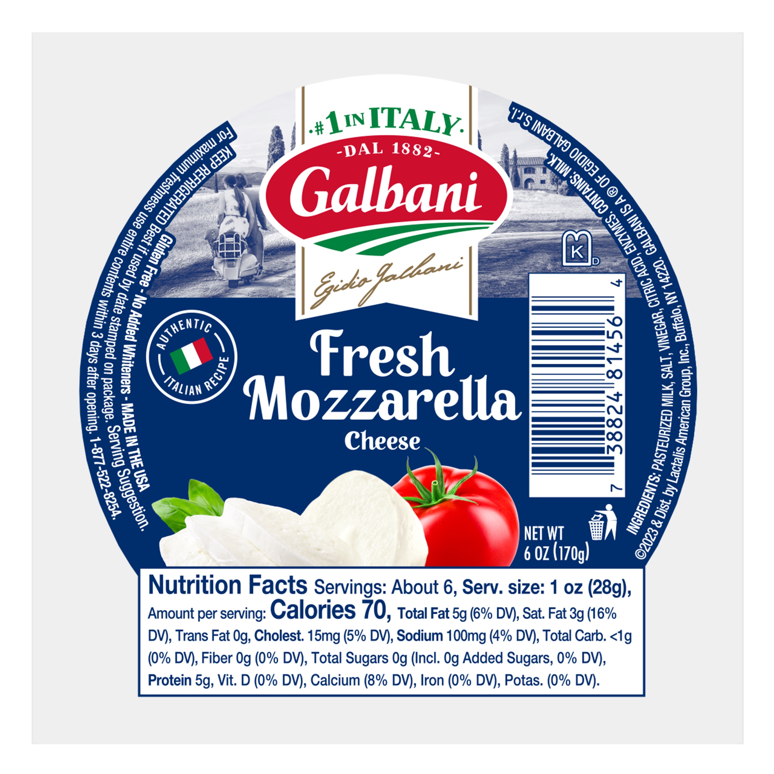 BelGioioso Burrata Cheese Filled with Mozzarella and Cream, 8 oz Refrigerated Plastic Cup