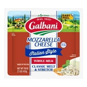 Galbani Whole Milk Mozzarella Cheese Block, 16 oz (Refrigerated)