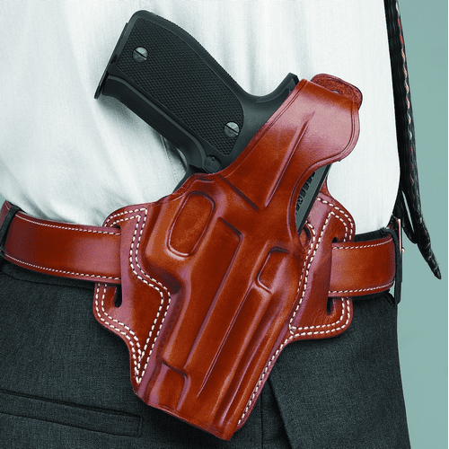 Galco FL104B Fletch High Ride S&W L Frame Steerhide Black