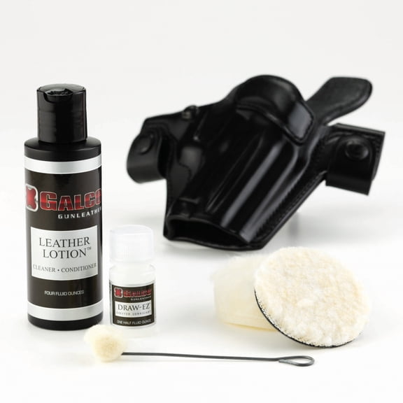 Galco Holster Care Kit, Leather Lotion, Draw-EZ, Buff Pad - HCK