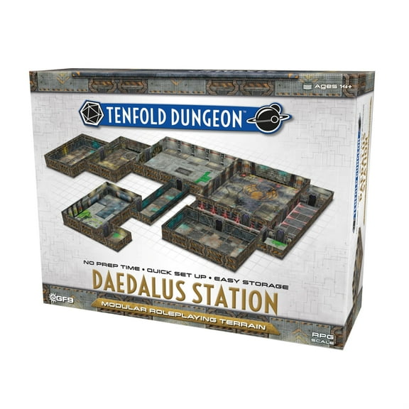 Gale Force Nine Tenfold Dungeon Daedalus Station Modular Roleplaying Terrain Set with Quick Setup and 1 x 1-Inch Scale