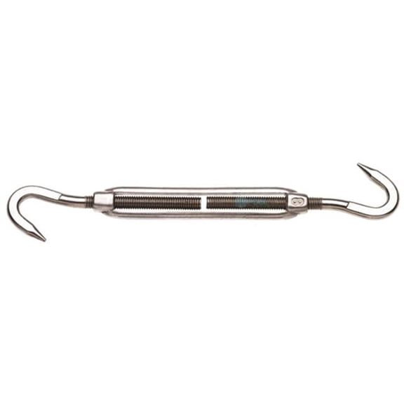 GalePacific 472009 8 mm Stainless Steel Turnbuckle Euro Type Hook & Hook