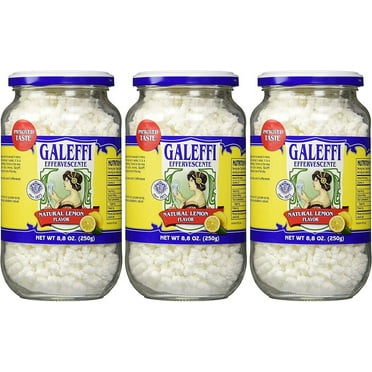 Galeffi, Effervescent Antacid, Natural Lemon Flavor 8.8 Oz (250g)-3 Pack Italy