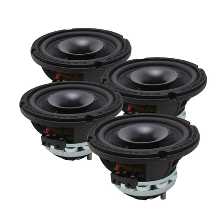 Galeforce F-3 6.5" 400W RMS Pro Audio 2-Way Marine Grade Speaker With Horn 4Pck