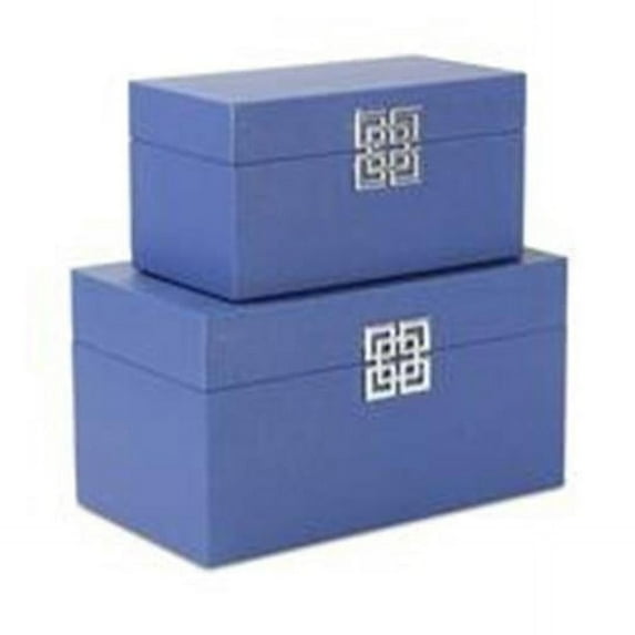Galena Double Happiness Shagreen Box Set, Navy Blue
