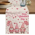 thumbnail image 1 of Galentine's Day Table Runner 70 Inches, Farmhouse Gnomes Love Balloon Tree Bed Runner Dresser Scarves Tabletop for Indoor Outdoor Parties/Ceremony/Banquet, 13" x 70", 1 of 9