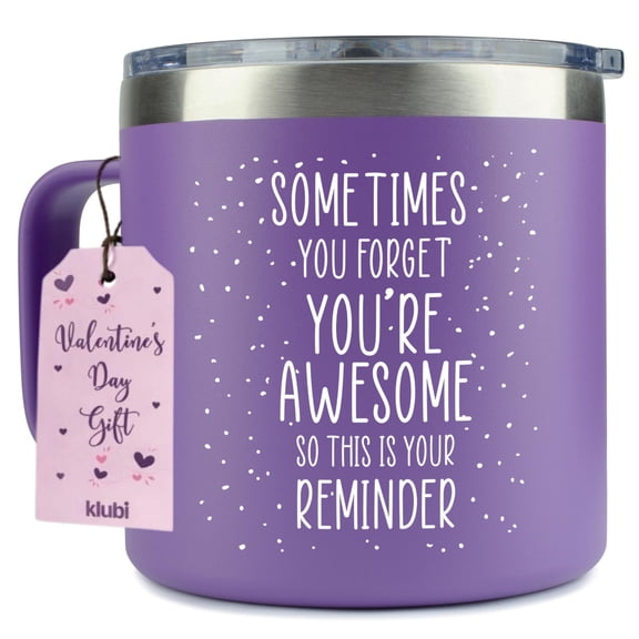 Galentines Gifts for Women - Birthday Friendship - Sometimes You Your Awesome Gifts Purple Coffee Mug 14oz for Valentines Day Gift for Her, Vday, Teacher, Social Worker Inspirational Unique Y114