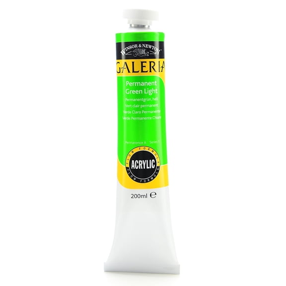 Galeria Flow Formula Acrylic Colours permanent green light, 200 ml, 483 (pack of 2)