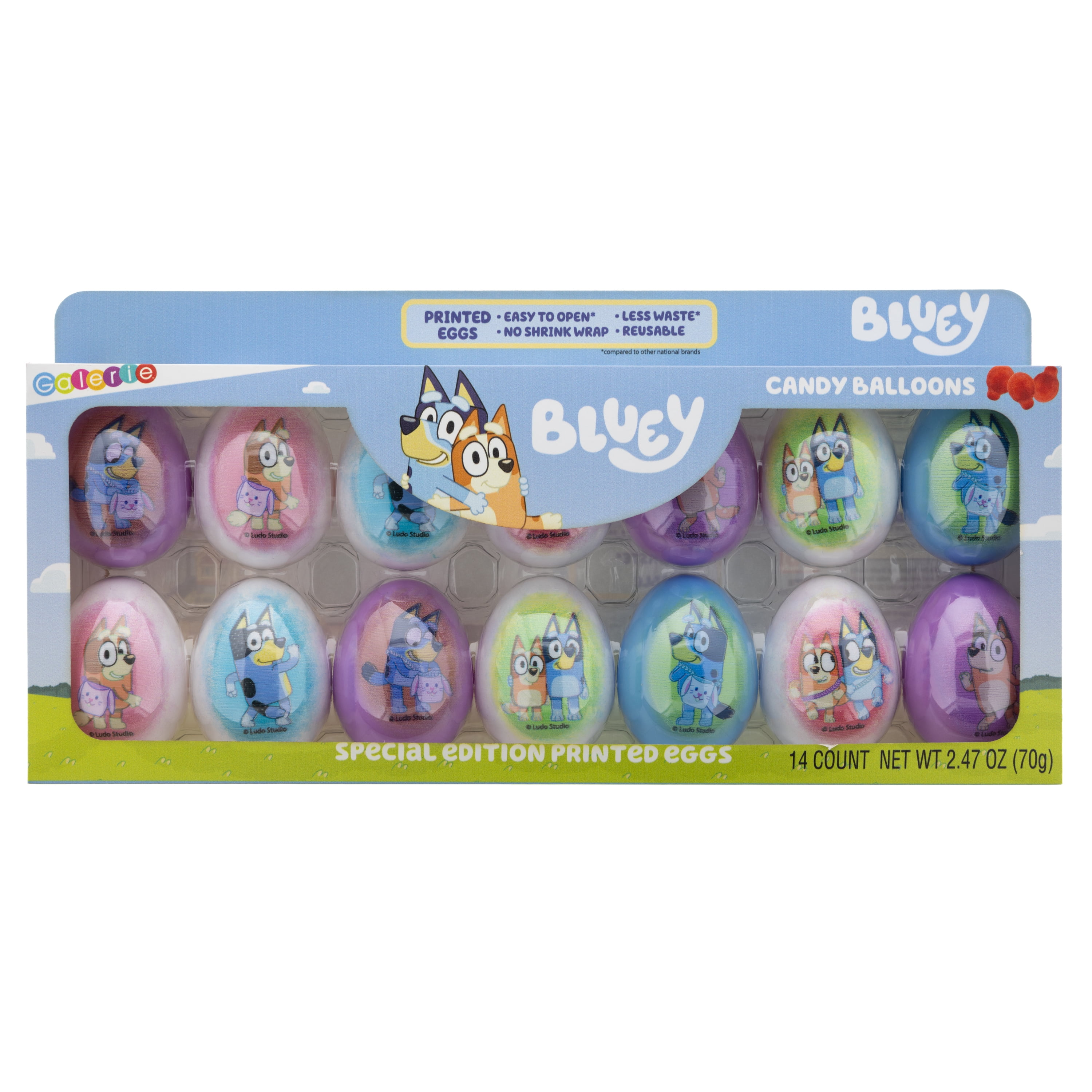Galerie Bluey Special Edition 14 Count Printed Eggs with Candy