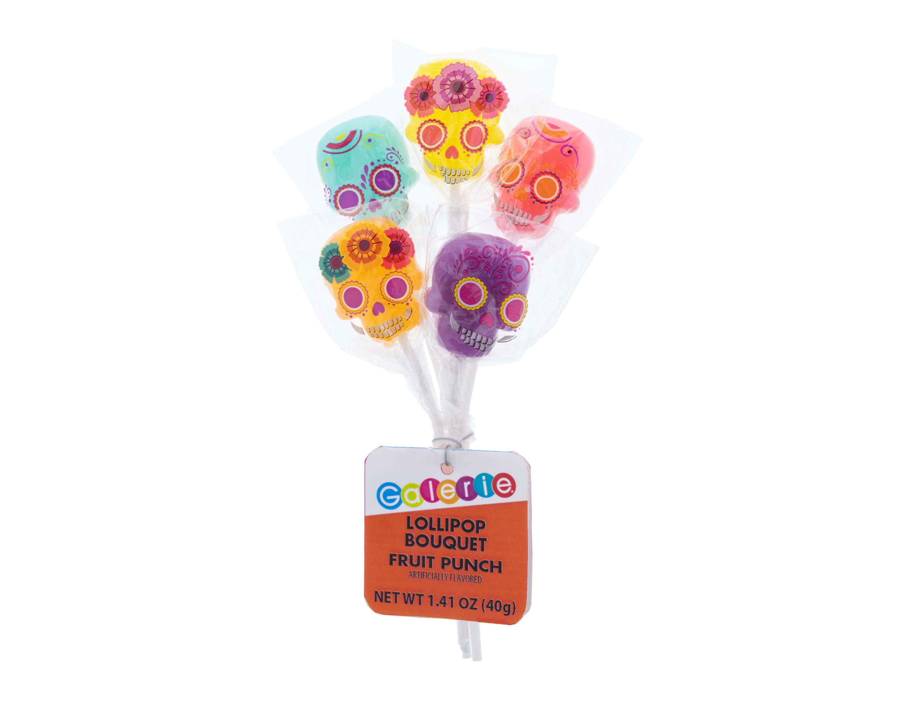 Galerie Day of the Dead Fruit Punch Lollipop Bouquet, 1.41oz