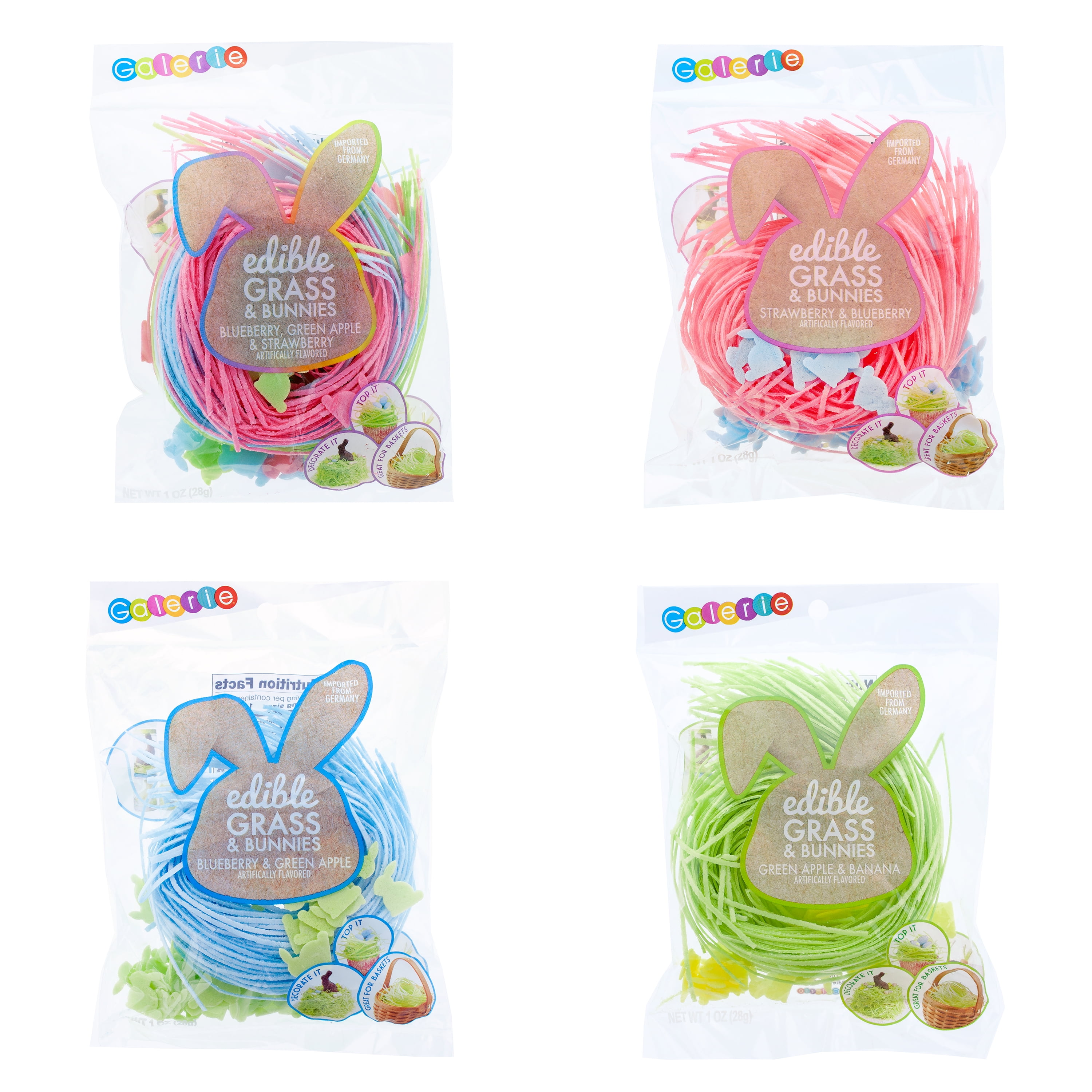 Edible Easter Grass Choose 1 of 3 Colors/Flavors Blue, Green or Pink 1  ounce bag