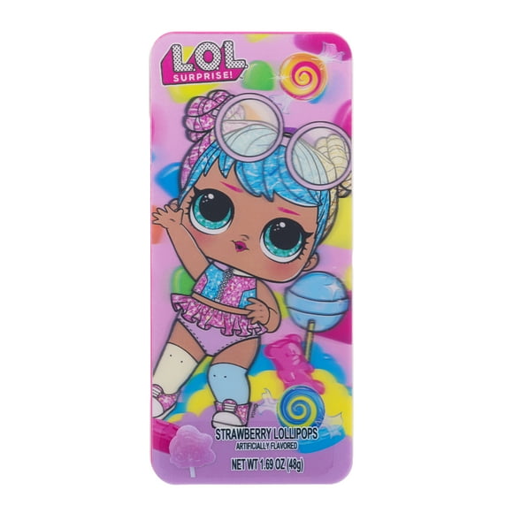Galerie L.O.L. Surprise! Lenticular Tin with Lollipops, 1.69 oz