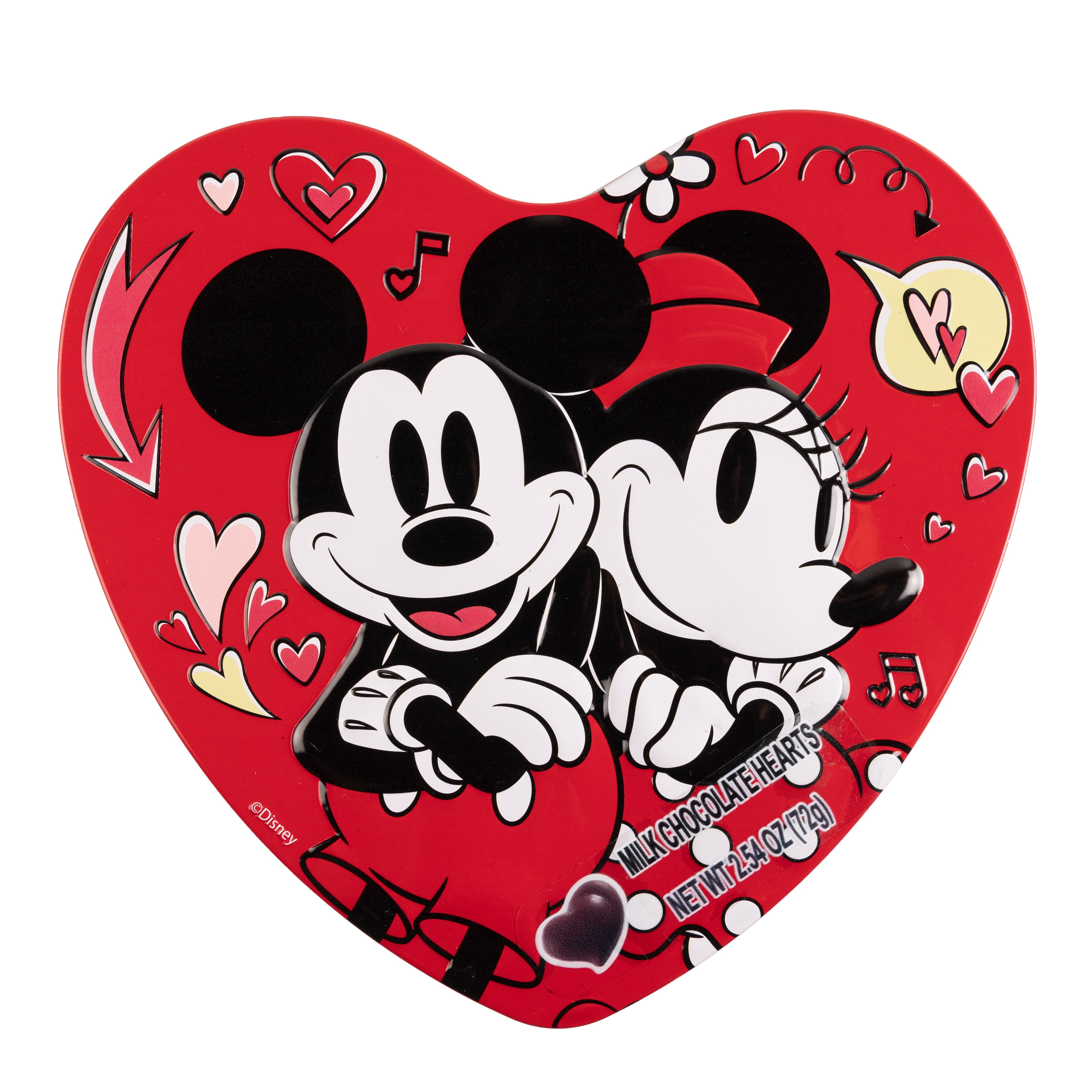 Galerie Mickey and Minnie Heart Tin with Chocolate, 2.54oz