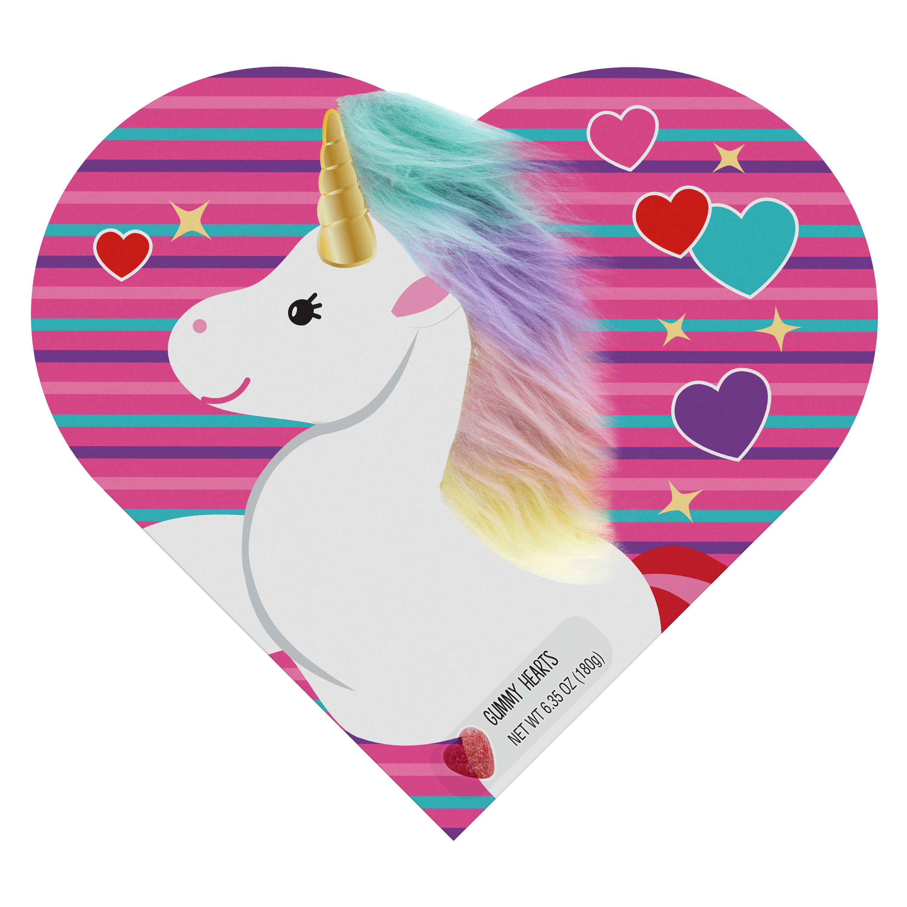 Galerie Unicorn Faux Heart Box with Gummies, 6.35 oz - image 1 of 6