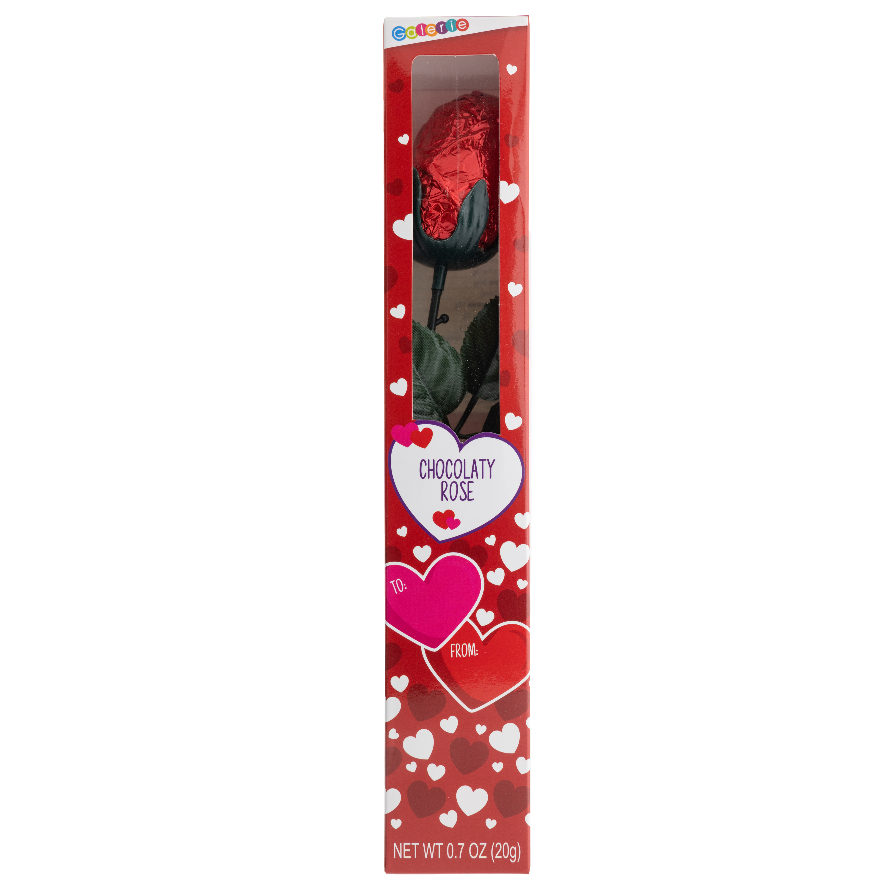 Galerie Valentine's Day Foil Wrapped Chocolaty Rose in Box, 0.7 oz (20g) - image 1 of 6