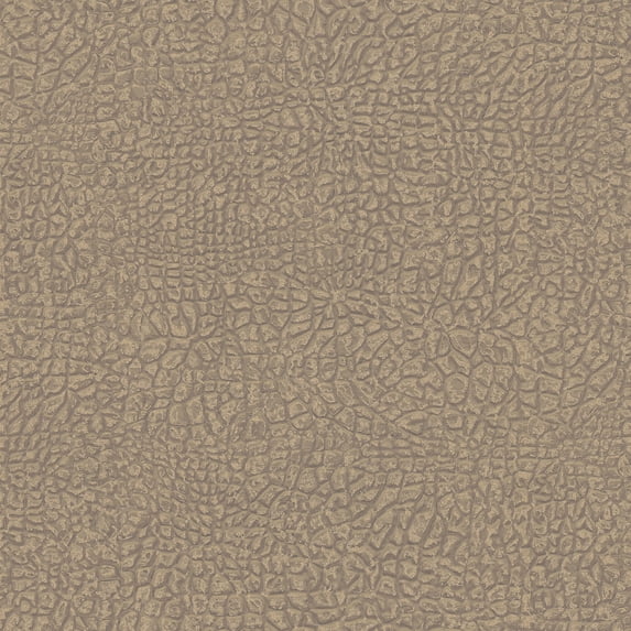 Galerie Wallcoverings Absolutely Chic Crocodile Print Motif Vinyl on Non-woven Metallic Wallpaper Roll 33 feet x 21 inches - Brown