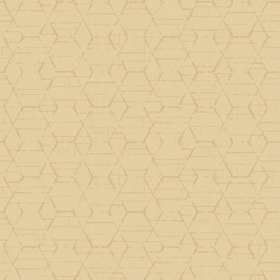 Galerie Wallcoverings Atmosphere Geometric Hextex Non-woven Matte Wallpaper Roll 33 feet x 21 inches - Gold