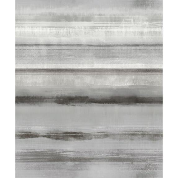 Galerie Wallcoverings Atmosphere Skye Stripe Non-woven Matte Wallpaper Roll 33 feet x 21 inches - Grey