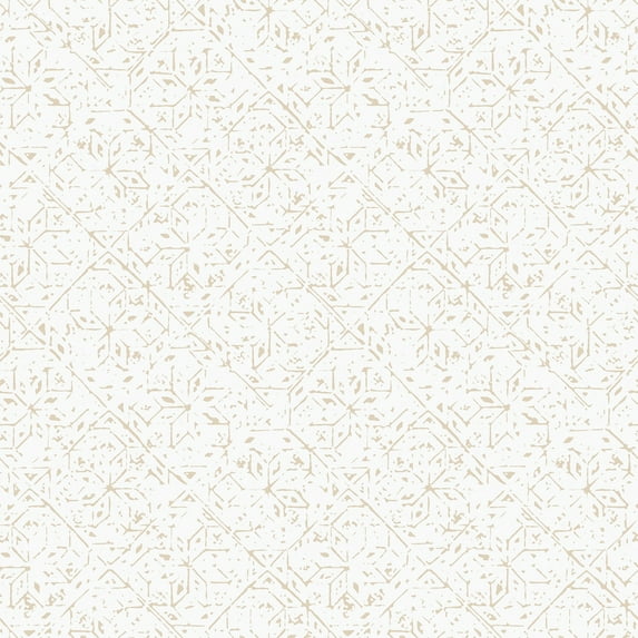 Galerie Wallcoverings Bazaar Floral Tangier Tile Non-woven Glitter Wallpaper Roll 33 feet x 21 inches - Beige